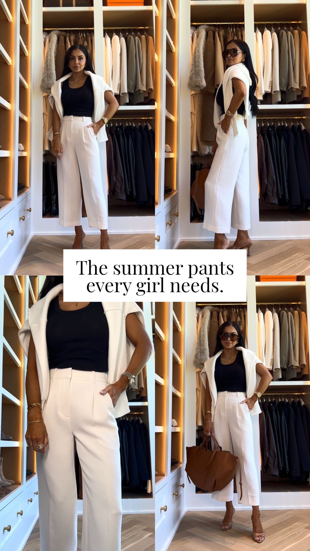 The perfect pants for summer / summer workwear / chic summer outfit 
Aritzia effortless cropped pants wearing a 00
Aritzia black tank wearing an XXS
Amazon bag that looks like Celine

#LTKOver40 #LTKmomlife #LTKWorkwear