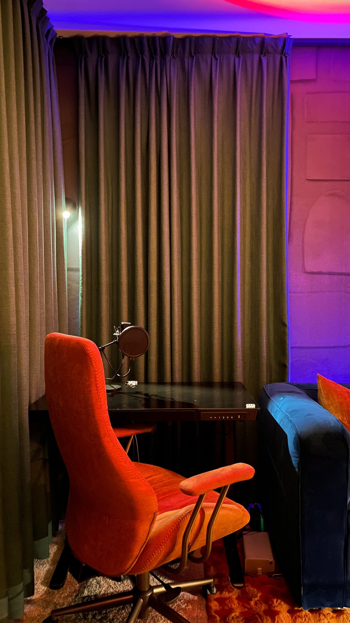 Office corner in the man cave. This desk is small so we added a battery spotlight to light up the desk instead of a table lamp. 

#LTKHome #LTKStyleTip