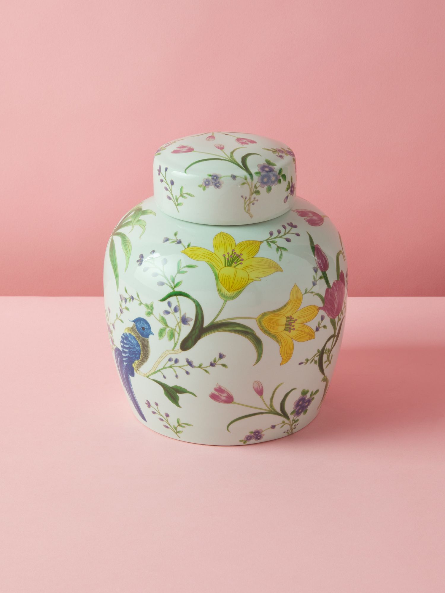 9in Floral Jar With Lid | HomeGoods
