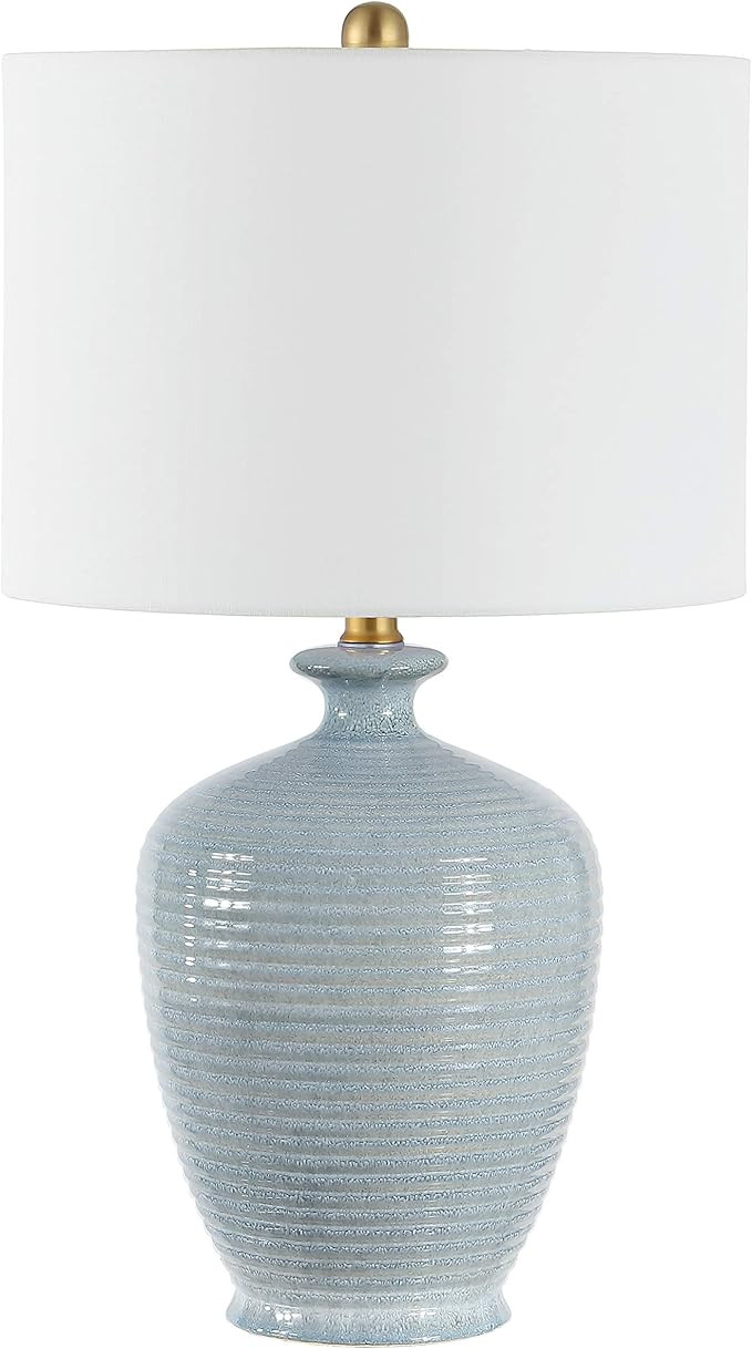 SAFAVIEH Lighting Collection Hanron Modern Blue 26-inch Bedroom Living Room Home Office Desk Nigh... | Amazon (US)