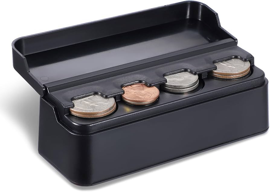 SINGARO Coin Holder for Car, Coin Change Organizer Compatible with Coins of Different Sizes, Dash... | Amazon (US)