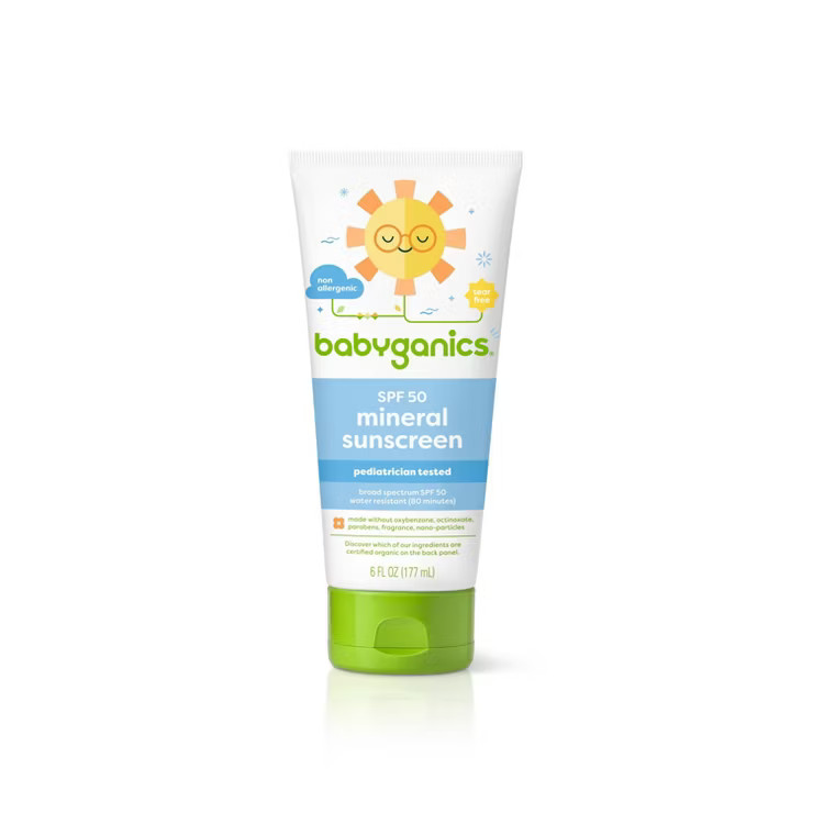 Babyganics Mineral-Based Baby Sunscreen Lotion SPF 50 - 6 fl oz - Packaging May Vary | Target