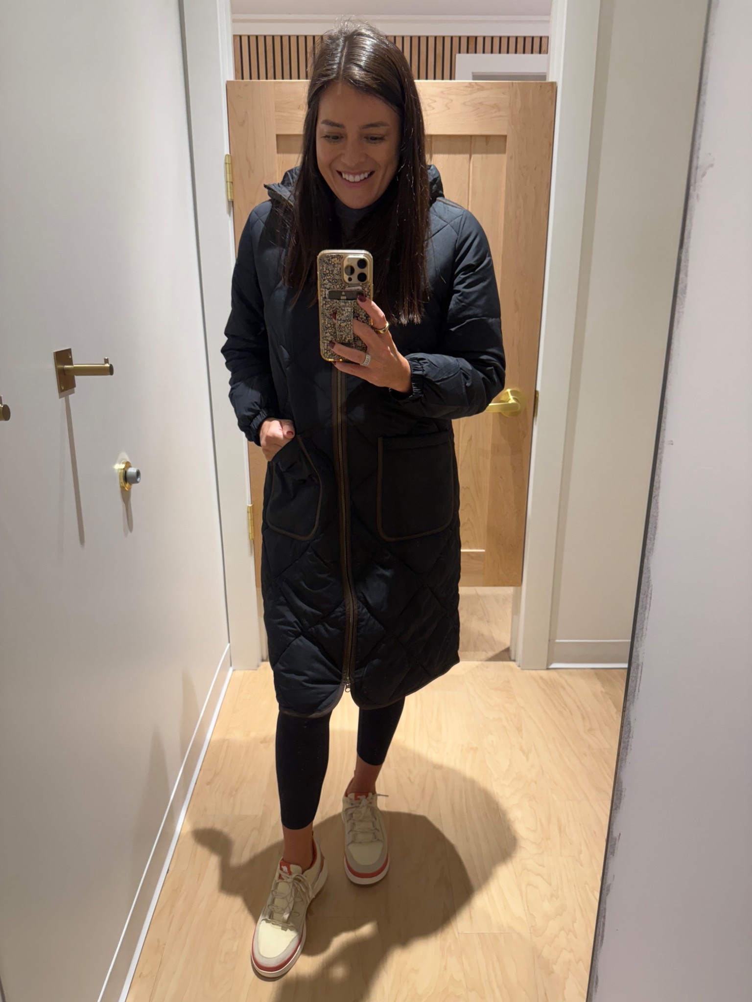 I just saw that this winter coat is 50% off!!!!!! Use code PEAKFALL at checkout - it brought it down to $114. The brown detailing is 🤌🏽🤌🏽. 

#LTKSeasonal #LTKSaleAlert