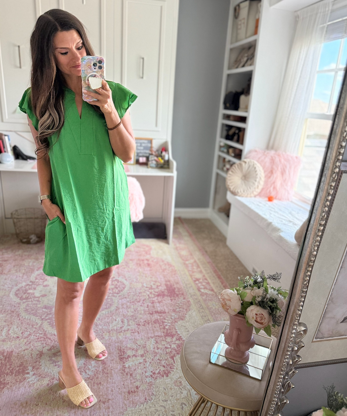 Green dress for summer 

 