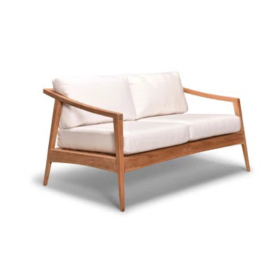 Tango Teak Loveseat with Sunbrella Cushions | Wayfair North America