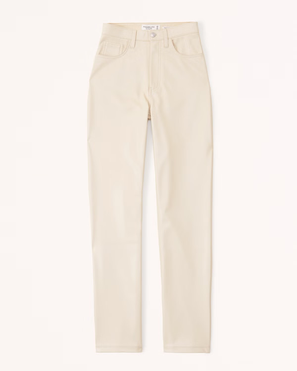 Vegan Leather 90s Straight Pant | Abercrombie & Fitch (UK)