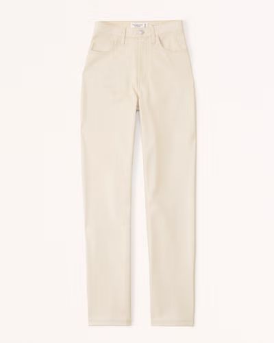 Vegan Leather 90s Straight Pant | Abercrombie & Fitch (UK)