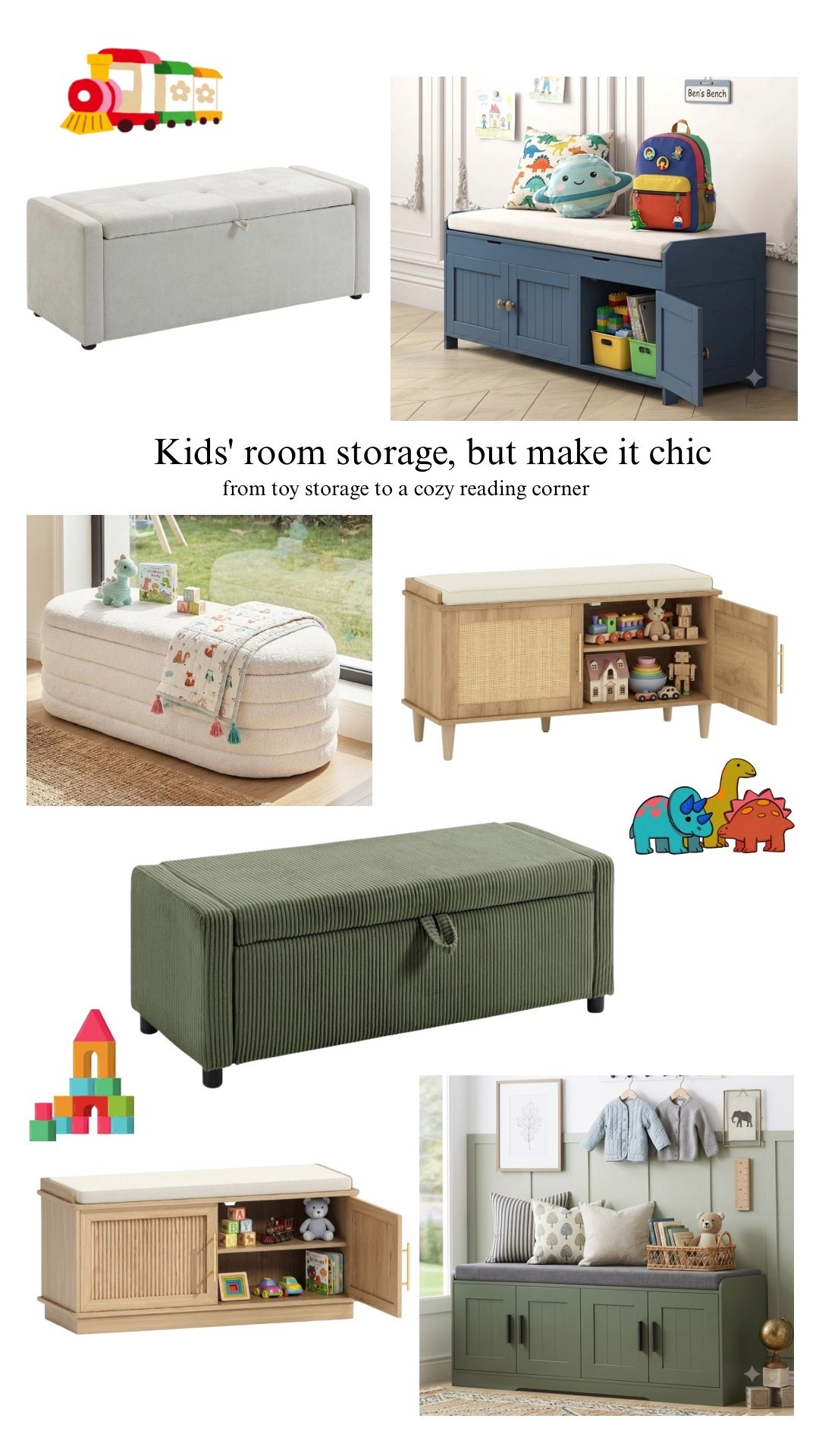 Proof you don't have to choose between a tidy room and a cozy, magical play space. This bench does both.
Creating an intentional kids' room is all about finding pieces that work overtime. This storage bench not only conceals toys, but it also creates an inviting reading spot that grows with them.

#ToyStorageSolutions #ReadingNook #CozyReadingCorner #KidsRoomOrganization #StorageBench #PlayroomStorage #FunctionalDesign #OrganizedHome #TidyHome #MomHacks

#LTKcanada #LTKsale #LTKhome