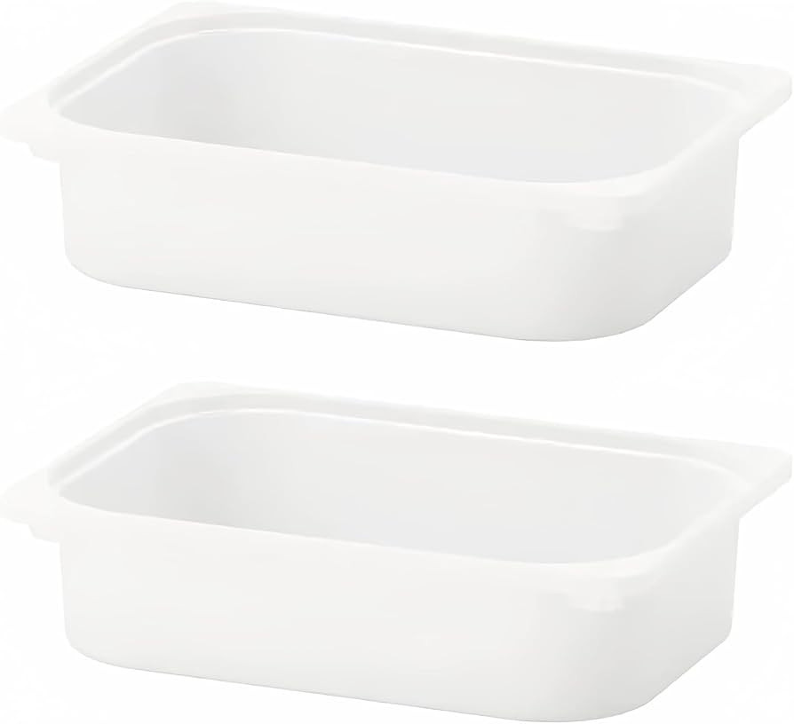 I-K-E-A 2x TROFAST Storage Box, White Container 16 ½x11 ¾x4 '' | Amazon (US)