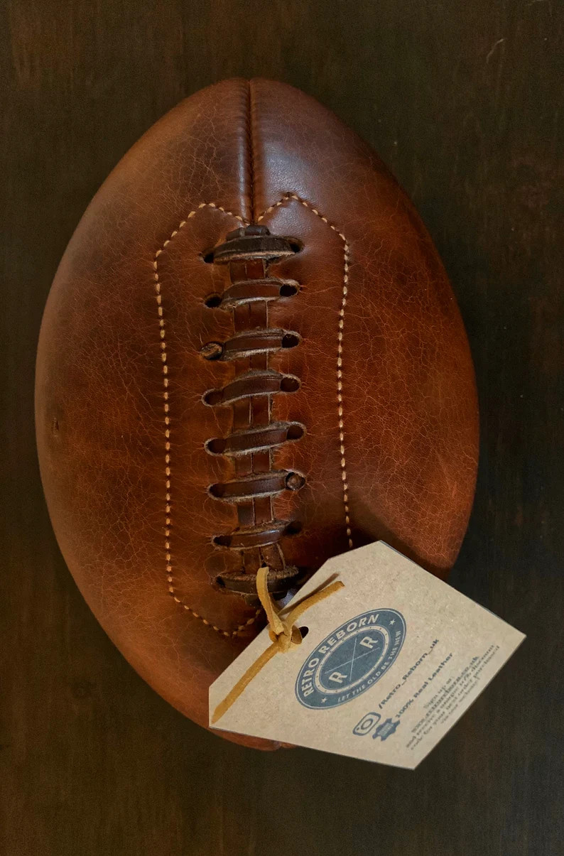Retro Reborn Real Leather American Football Professional Adult Size | Etsy (US)