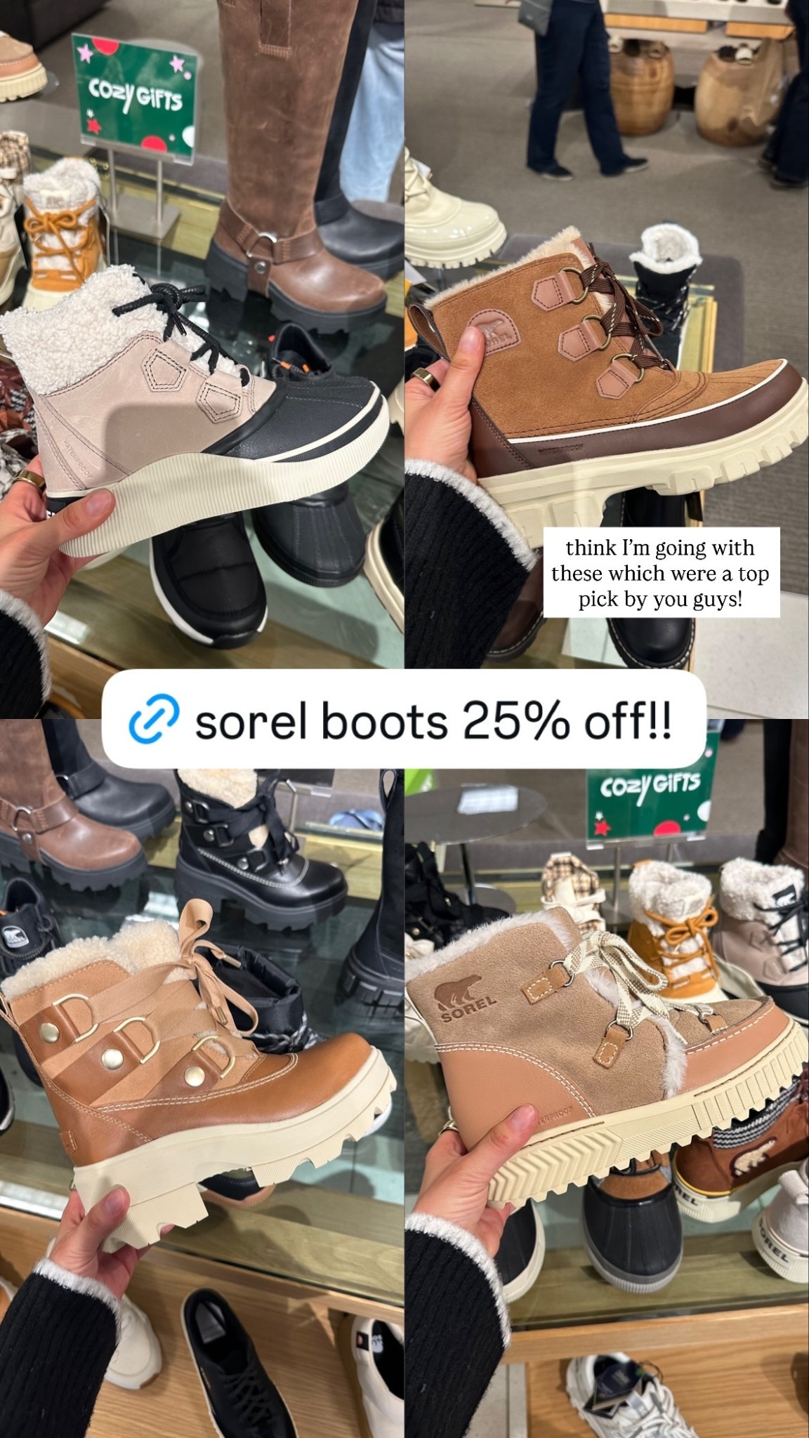 Sorel boots 25% off!!! 

#LTKCyberWeek #LTKHoliday #LTKSaleAlert