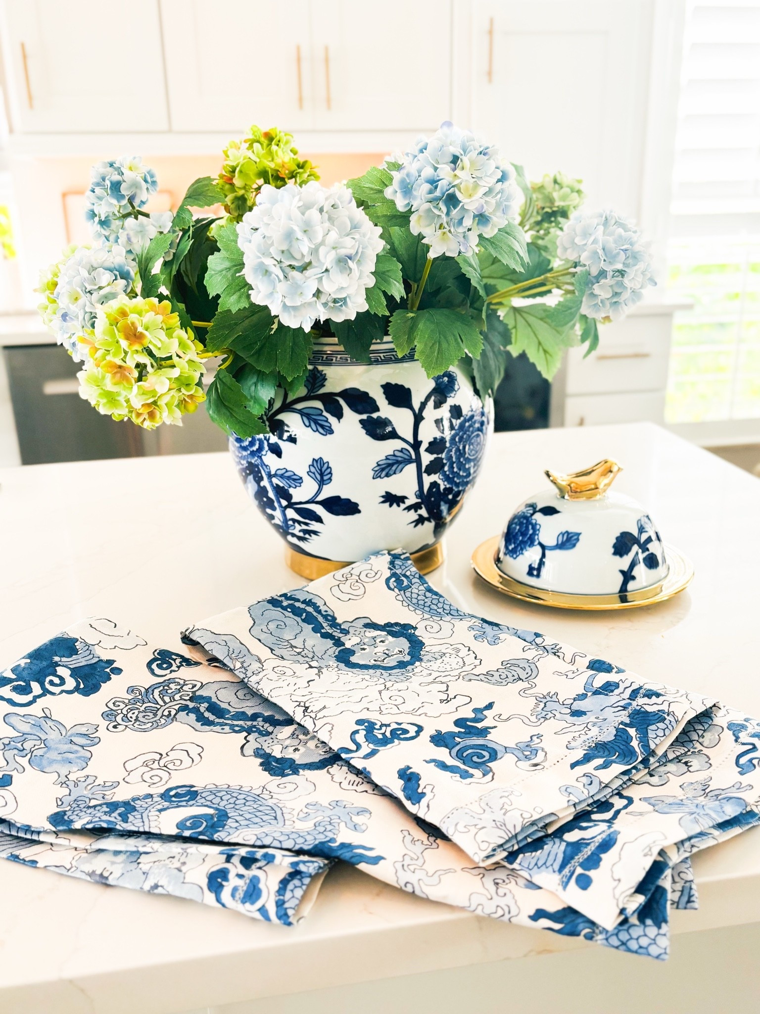 Blue and white jars ginger jars spring decor kitchen decor gold decor

#LTKHome #LTKSeasonal #LTKmomlife
