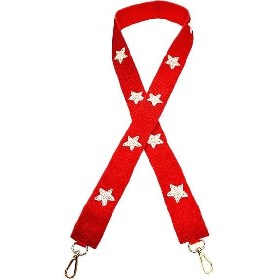 Lashicorn Beaded Purse Strap with White Stars Alabama College Game Day Clear Handbag Replacement ... | Walmart (US)