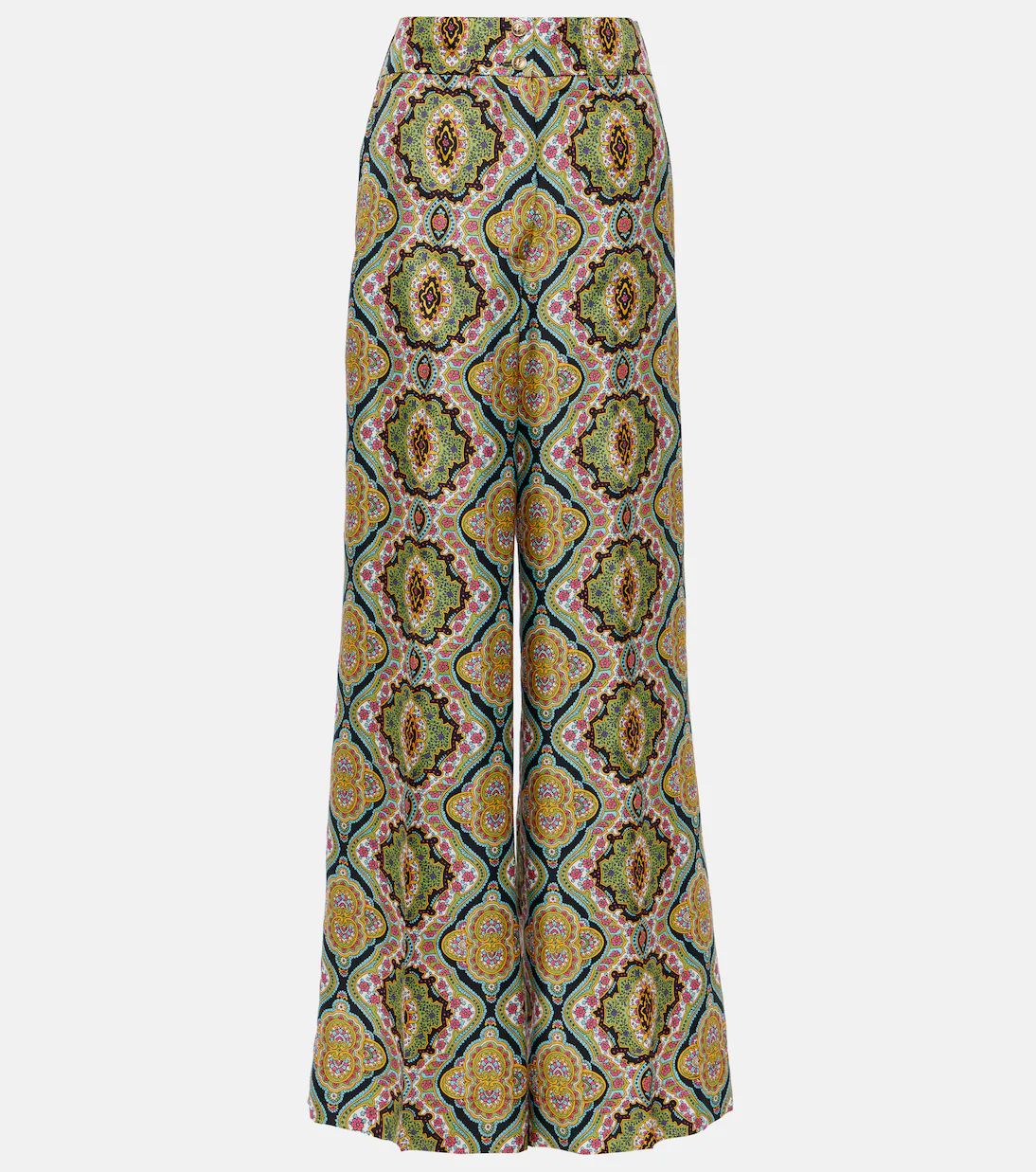 Printed silk wide-leg pants | Mytheresa (UK)