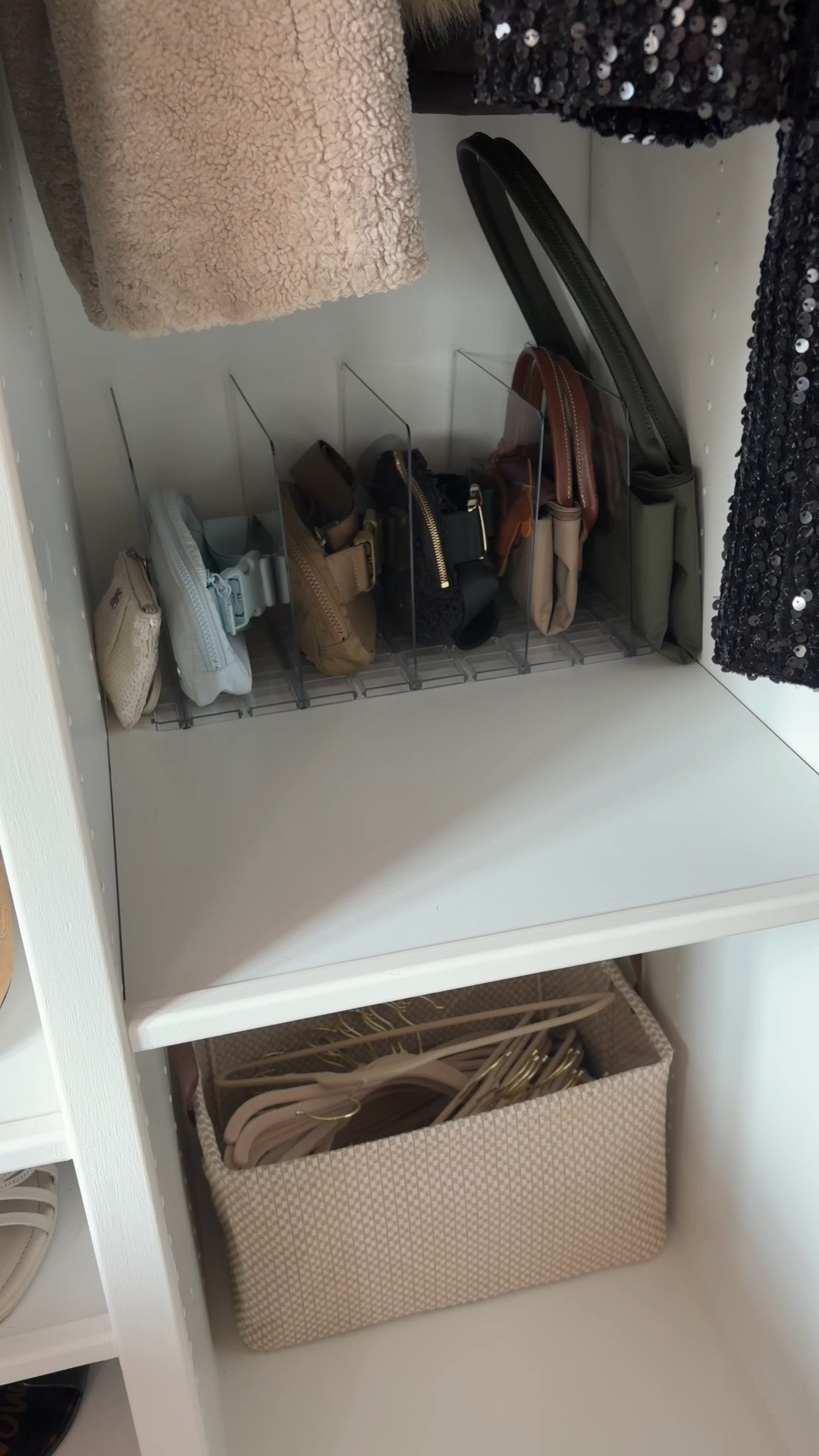 A simple storage upgrade that makes everything look so much neater! amazon finds, closet storage, amazon uk, amazon prime, closet organisation 

 #LTKuk #LTKhome #LTKbag