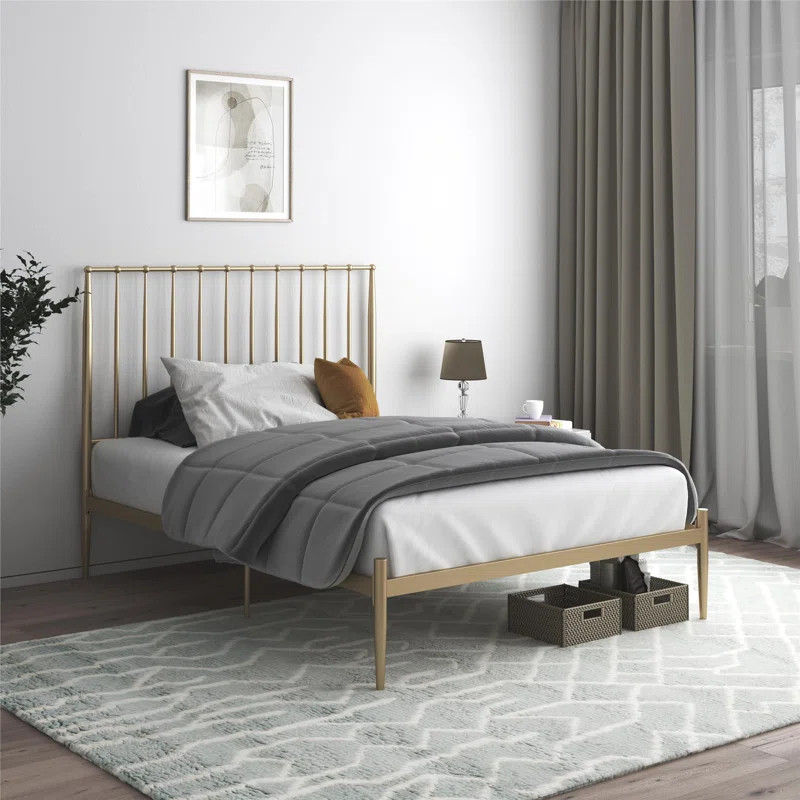 Nicole Modern Metal Platform Bed | Wayfair North America