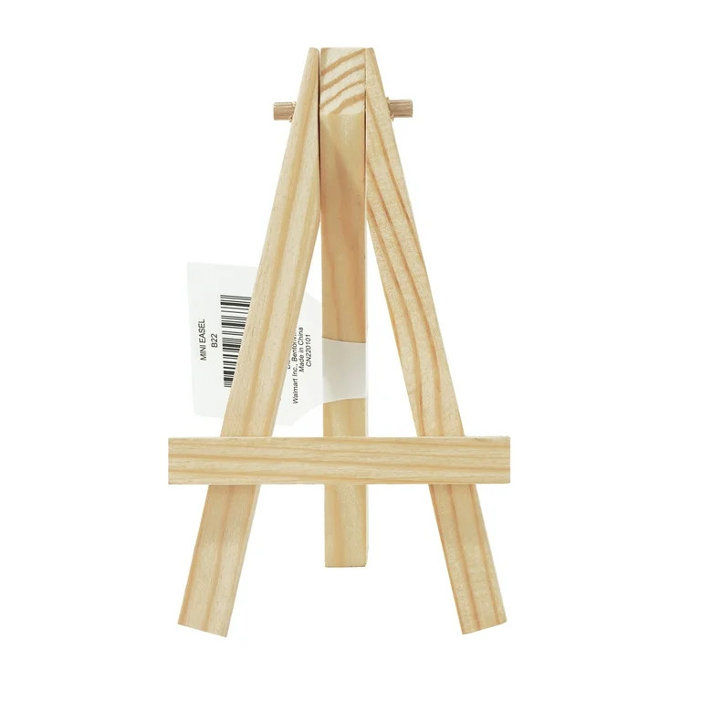 Mini Natural Wood Display Easel, Solid Pine Wood, 4.8", 1 Piece, Great Chioce for Beginners and H... | Walmart (US)
