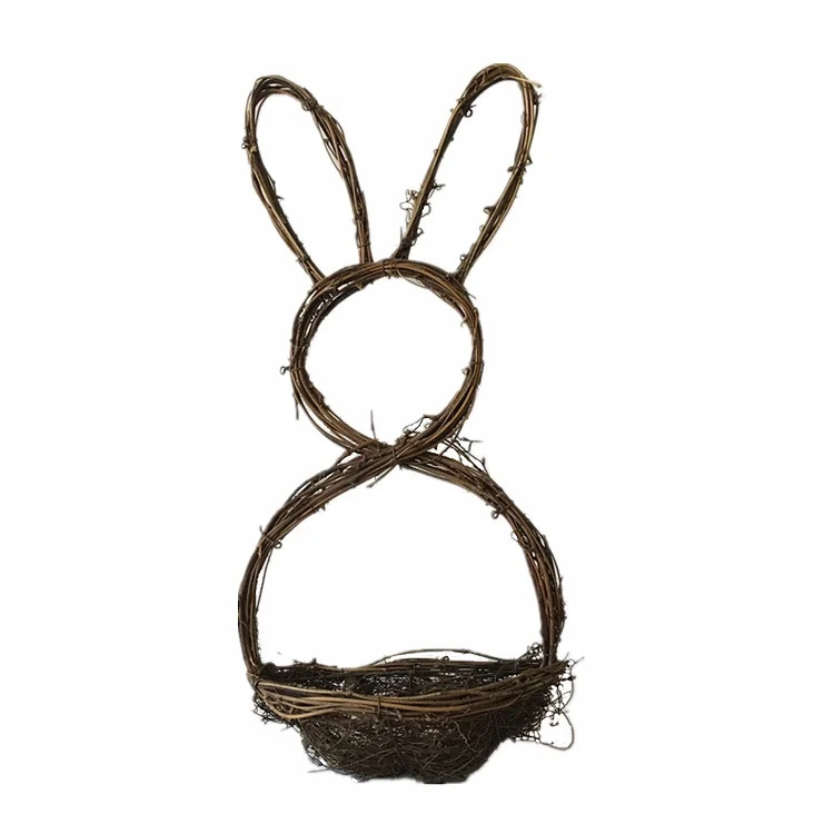 Garhelper Rabbit Shape Decoration Flower Basket Natural Creative About 45cm Height Handmade Ratta... | Walmart (US)