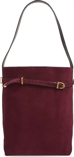 The Essential Belted Suede Bucket Tote | Nordstrom
