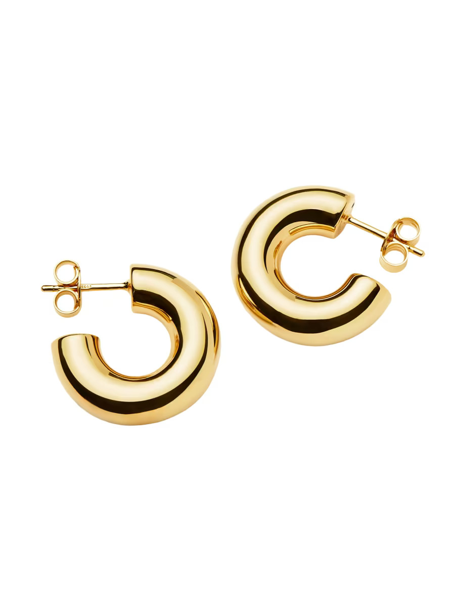 Missoma Chubby 18K-Gold-Plated Small Hoop Earrings | Saks Fifth Avenue | Saks Fifth Avenue