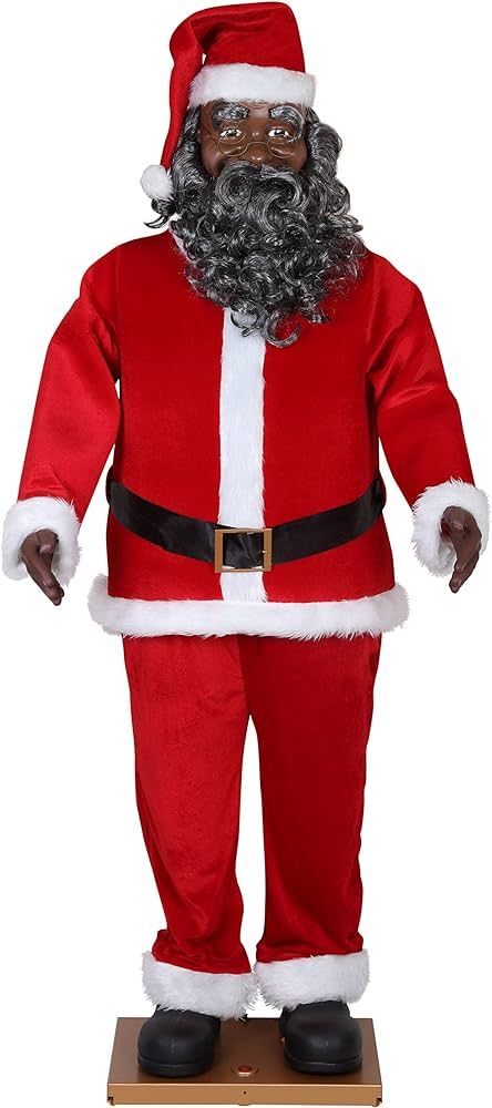 Life Size Animated Dancing African American Black Santa Claus by Gemmy | Amazon (US)