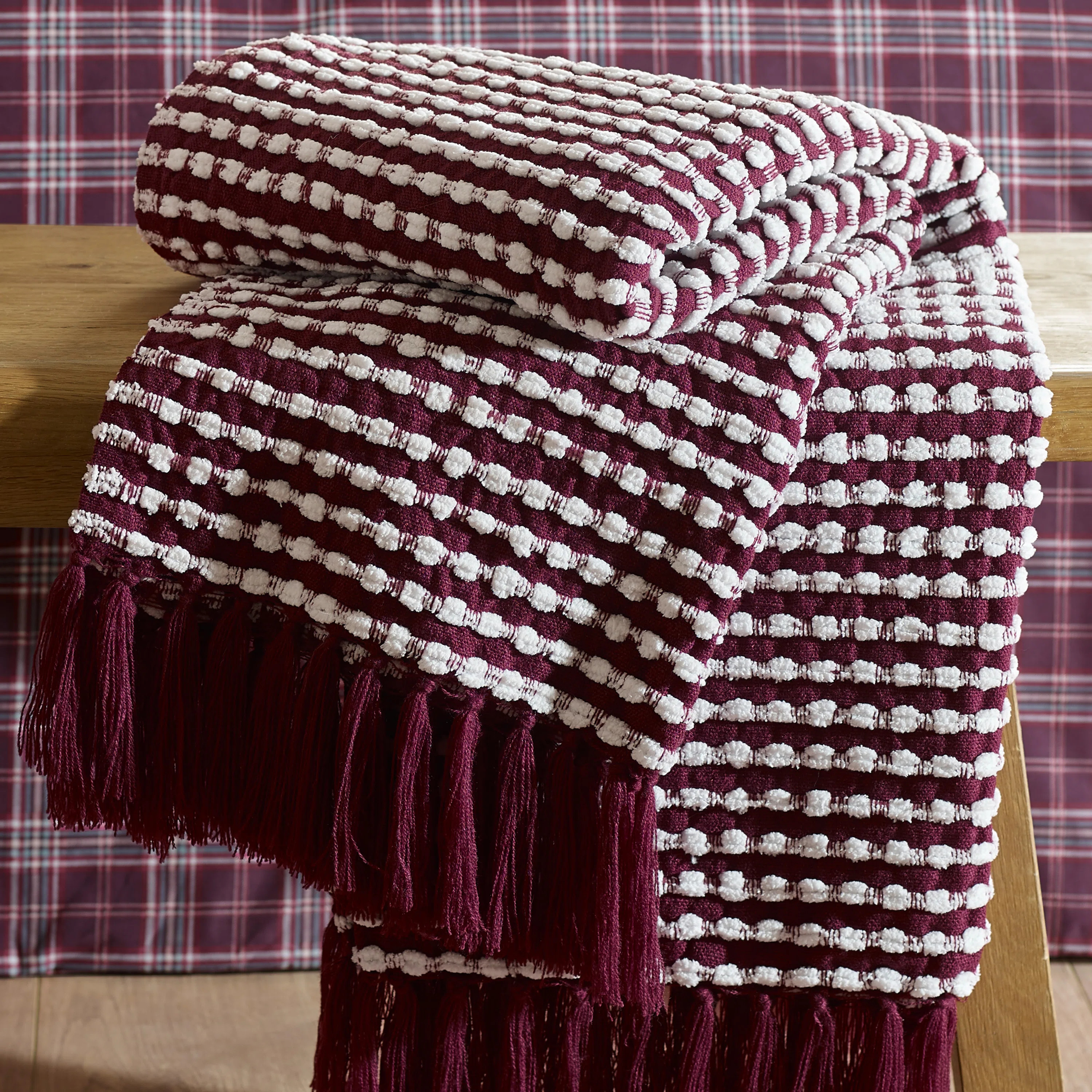 Stab Stitch 125x150cm Blanket Throw | Wayfair UK