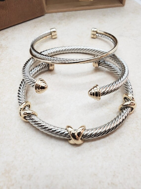 Set of 3 Sterling Silver Plated Bangle Bracelets in the | Etsy | Etsy (US)