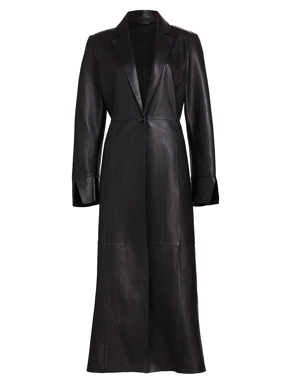 Women's Evanna Long Leather Coat - Black - Size Small | Saks Fifth Avenue