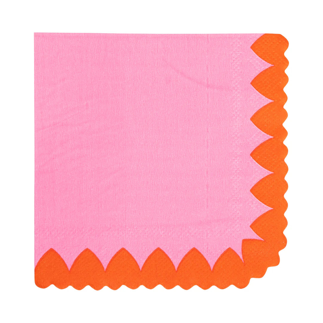 Scalloped Heart Border Cocktail Napkin | My Mind's Eye