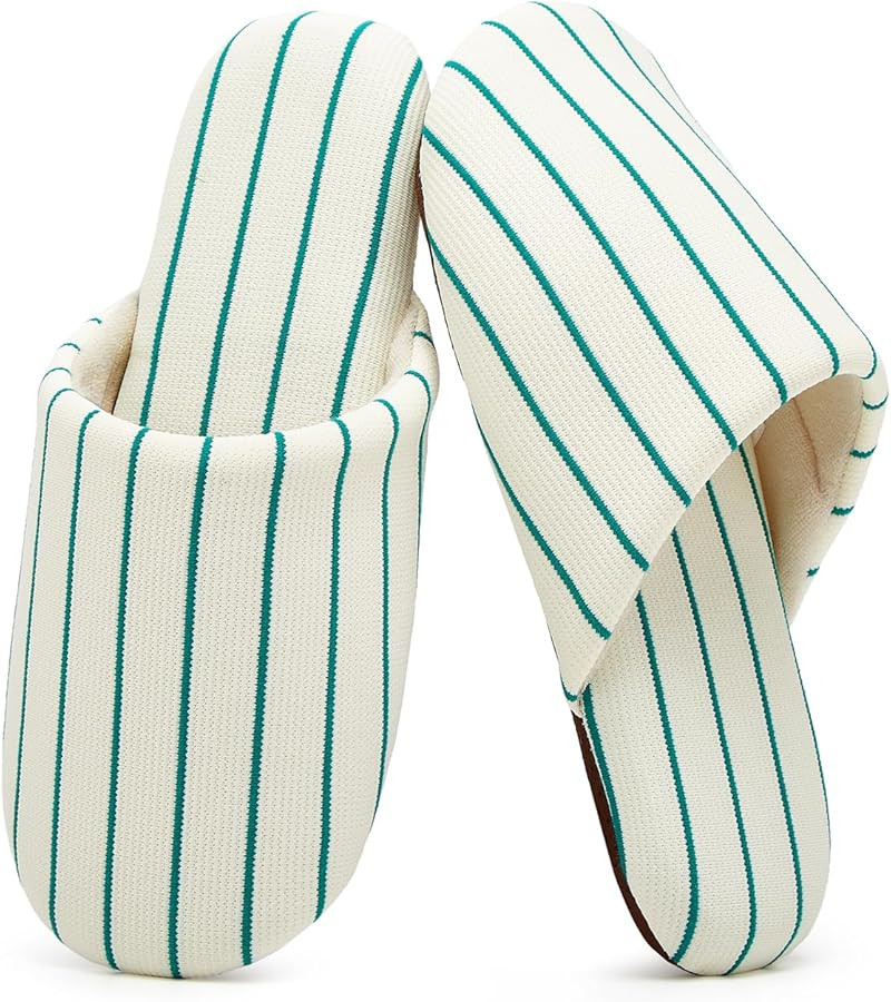 Epsion Linen Slippers for Women Japanese Style House Shoes Fleece Lining Soft Sole Anti-Skid | Amazon (US)