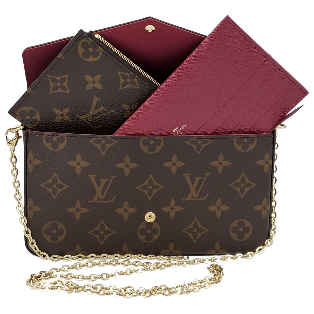 Louis Vuitton Félicie Brown Cloth handbag for Women | Vestiaire Collective (Global)