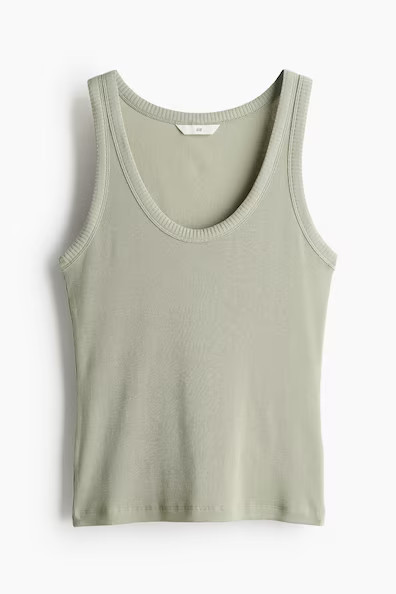 H & M - Vest top - Green | H&M (UK, MY, IN, SG, PH, TW, HK)