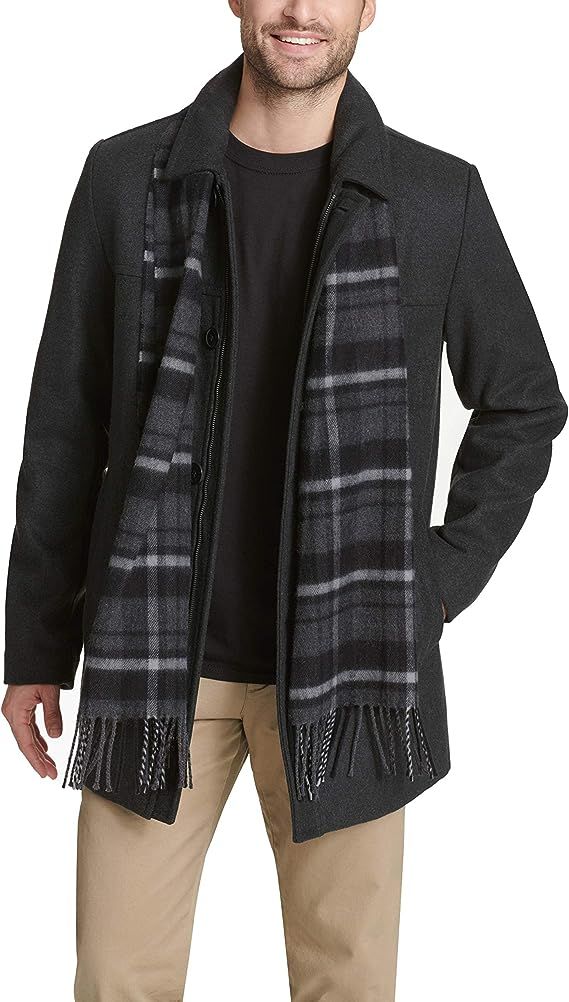 Dockers Men's Weston Wool Blend Car Coat with Scarf (Regular and Big & Tall Sizes) | Amazon (US)