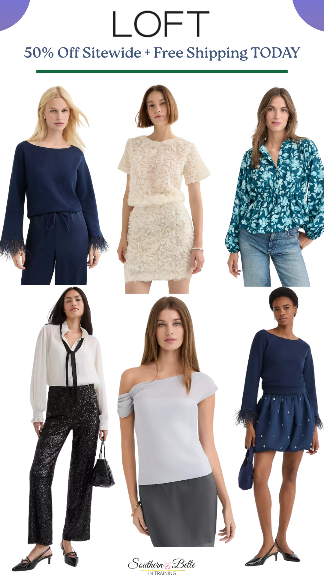 LOFT 50% Off + Free Shipping TODAY!  

 #LTKSaleAlert