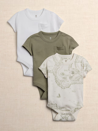 Baby Essential SUPIMA® Short-Sleeve Bodysuit 3-Pack | Banana Republic (US)