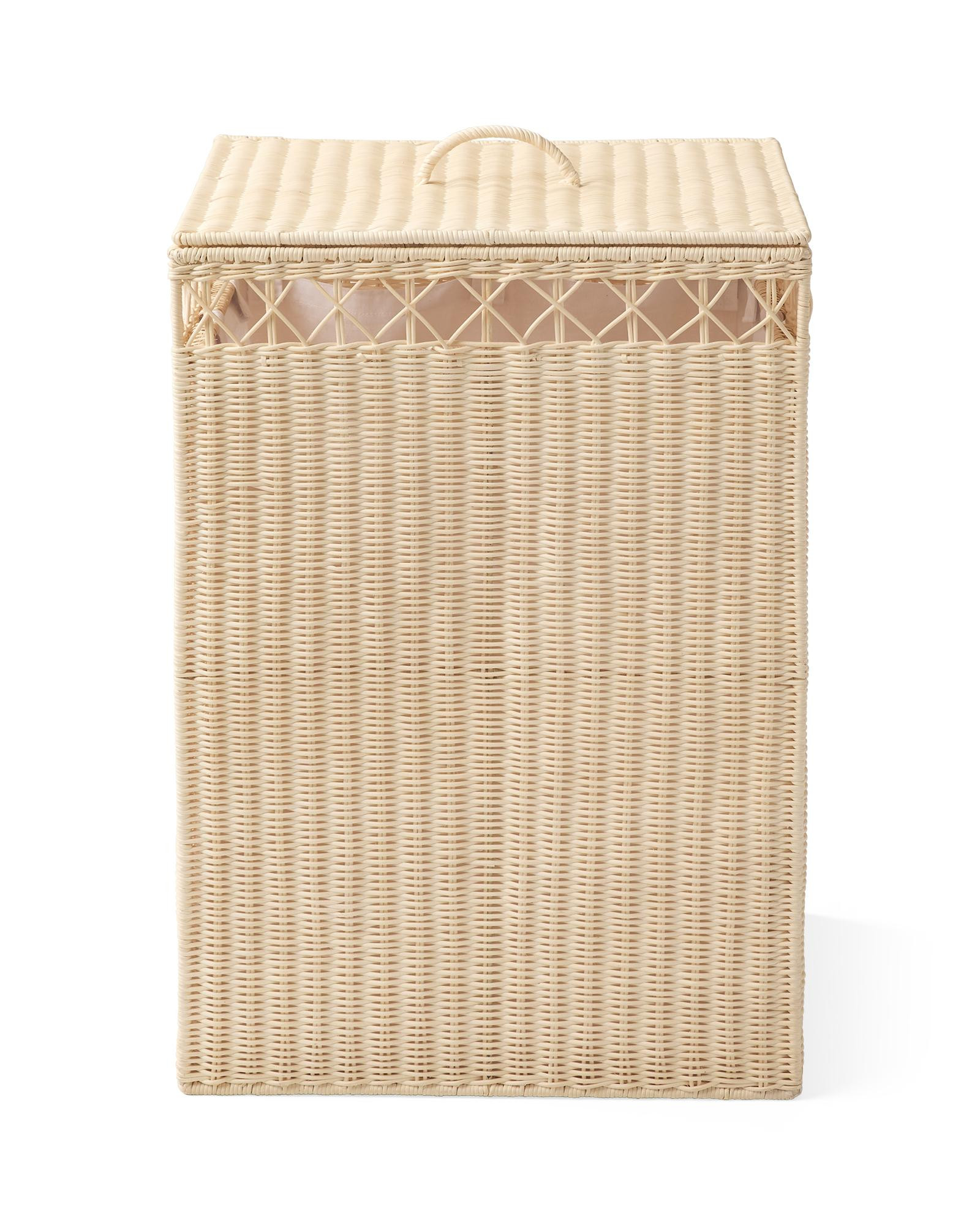 Farley Wicker Lidded Hamper | Serena and Lily