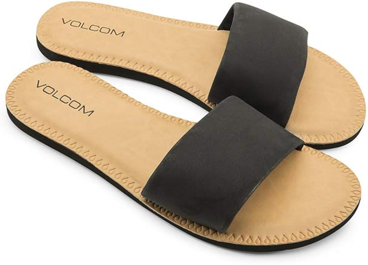 Volcom Women's Simple Synthetic Leather Strap Slide Sandal | Amazon (US)