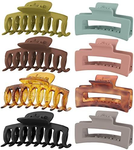 8 Colors Lolalet Strong Hold Hair Claw Clips, 2 Styles Nonslip Medium Large Jaw Clip for Women and G | Amazon (CA)