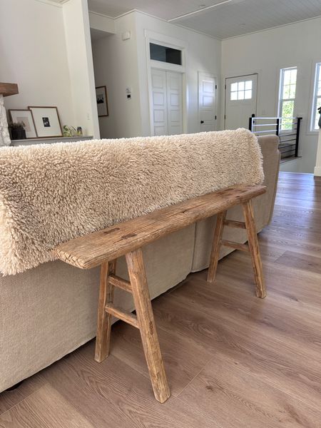 This rustic wood bench is from AMAZON and requires no assembly!

#LTKHome