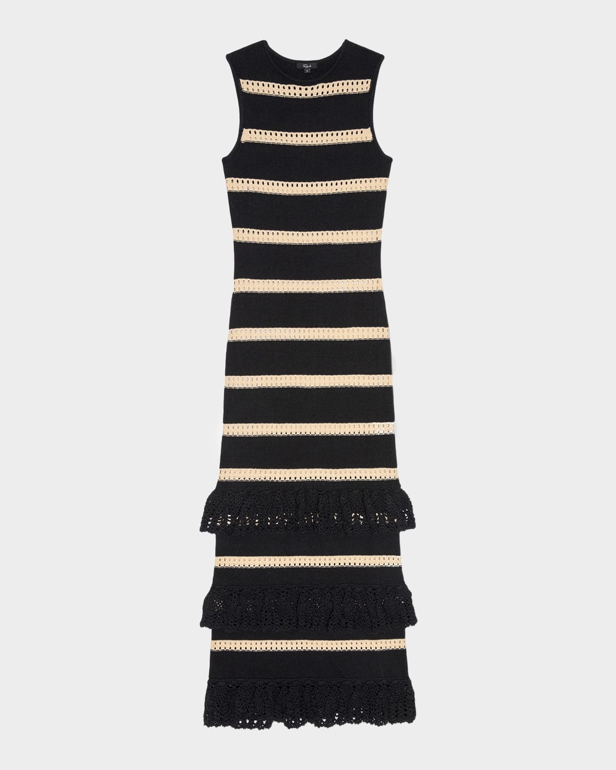 Ana Stripe Cotton-Crochet Tank Dress | Neiman Marcus