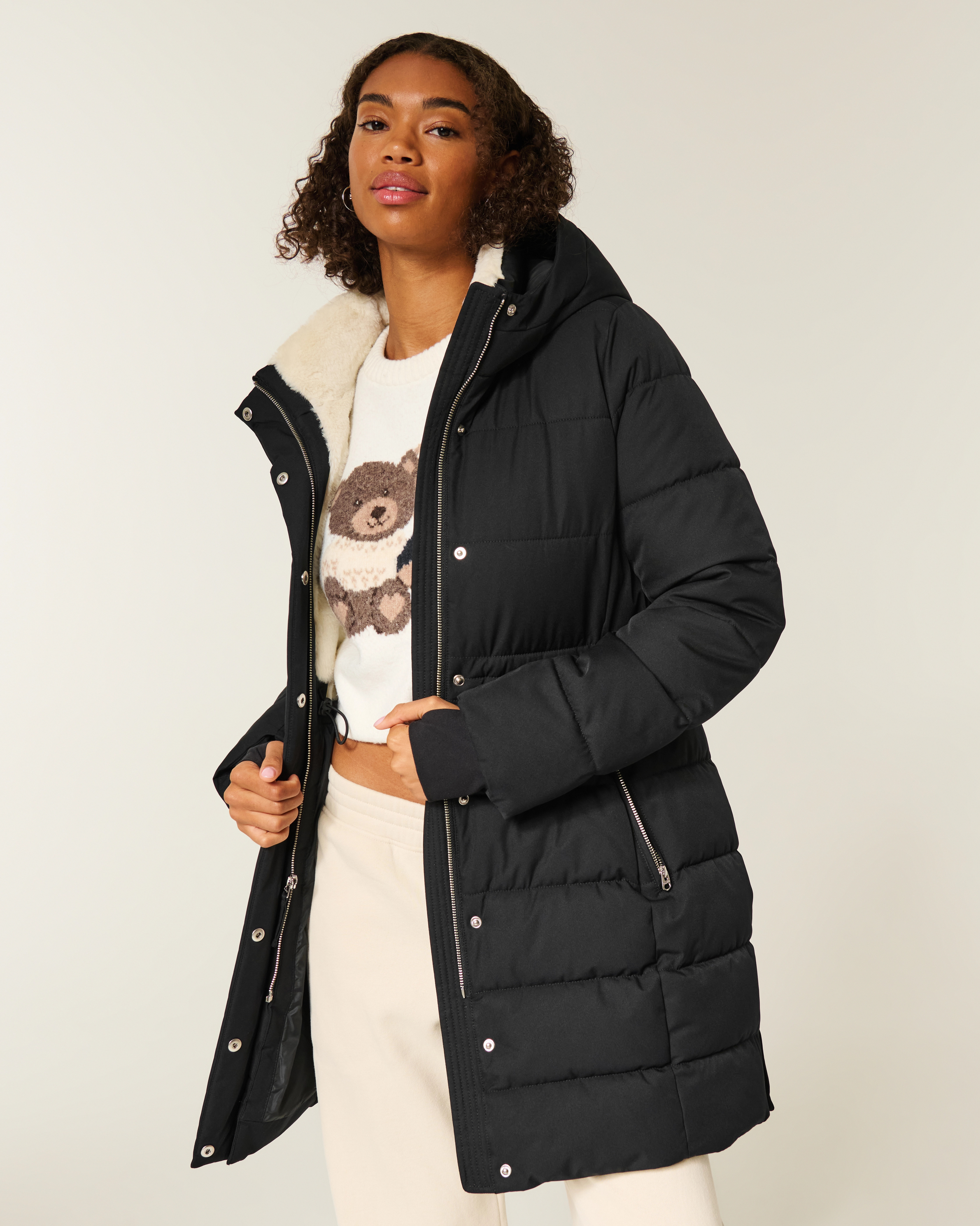 Faux Fur-Lined Puffer Parka | Hollister (US)