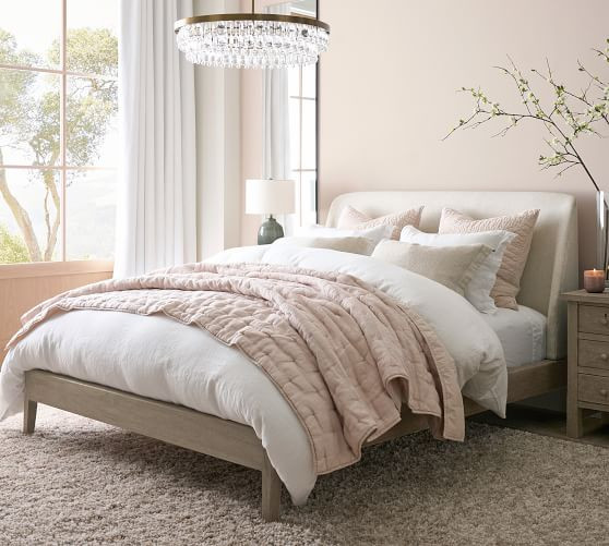 Layton Upholstered Platform Bed | Pottery Barn (US)