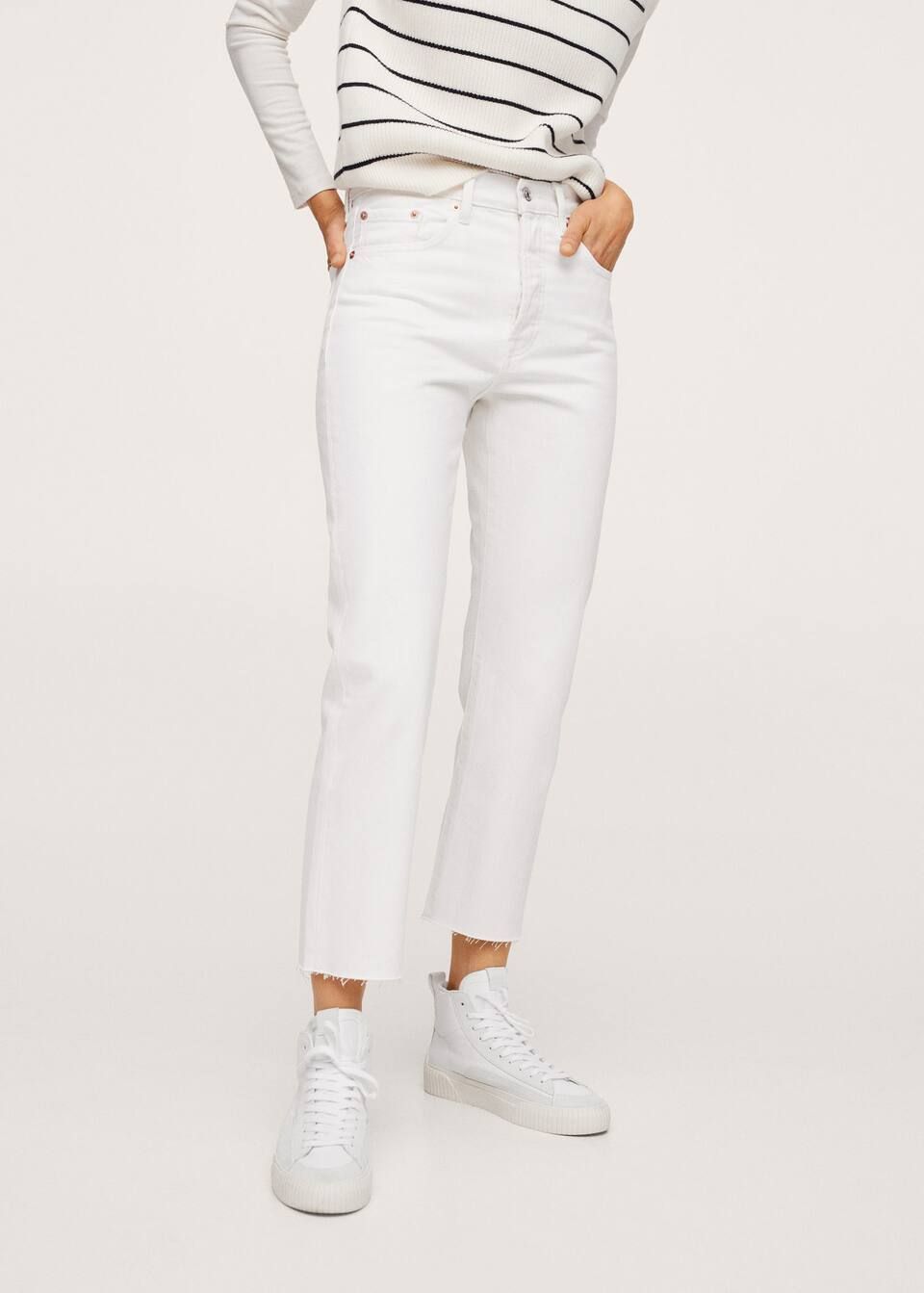 Ankle-length straight-fit jeans | MANGO (US)