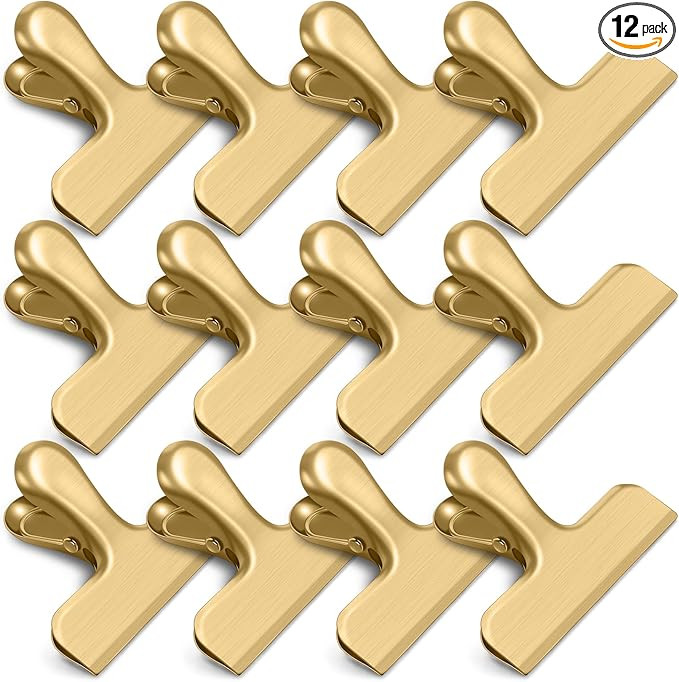 12 Pack Chip Clips, Stainless Steel Chip Bag Clips, Chip Clips Bag Clips Food Clips, Heavy Duty B... | Amazon (US)