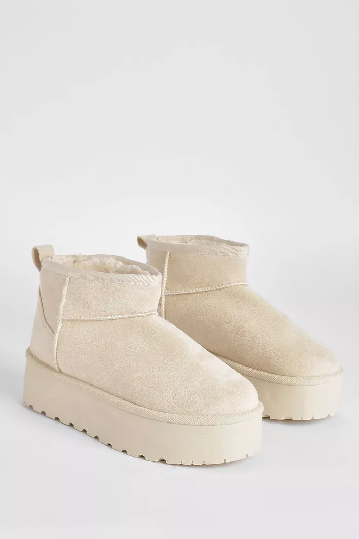 Ultra Mini Platform Cozy Boots | boohoo (US & Canada)