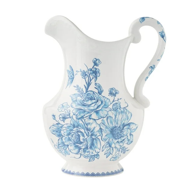 The Pioneer Woman Agatha Stoneware 2-Quart Pitcher, Blue | Walmart (US)