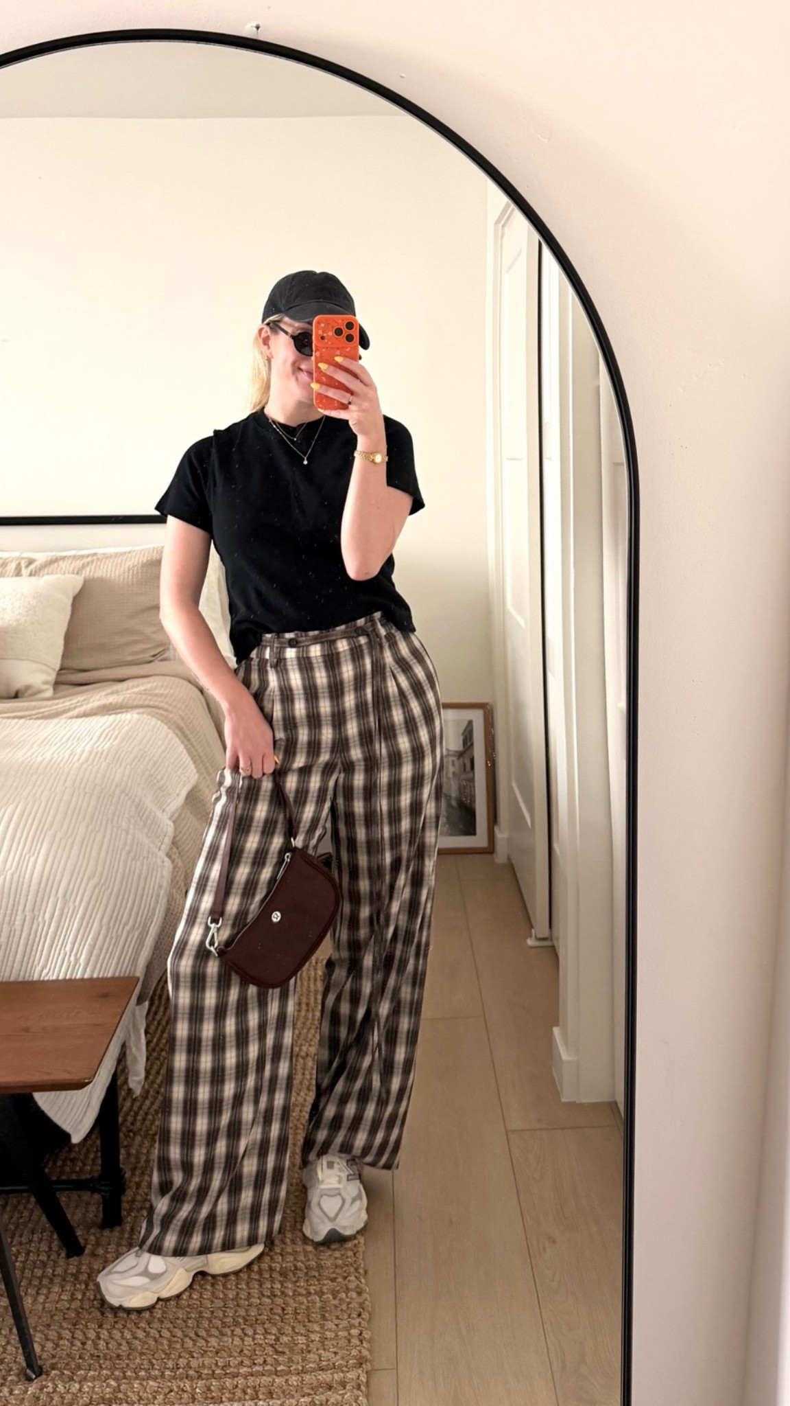 casual but still chic 🤍

mixing tailored plaid trousers with sporty accessories has been one of my favorite outfit formulas lately ✨

#LTKootd #LTKdayinmylife #LTKSeasonal