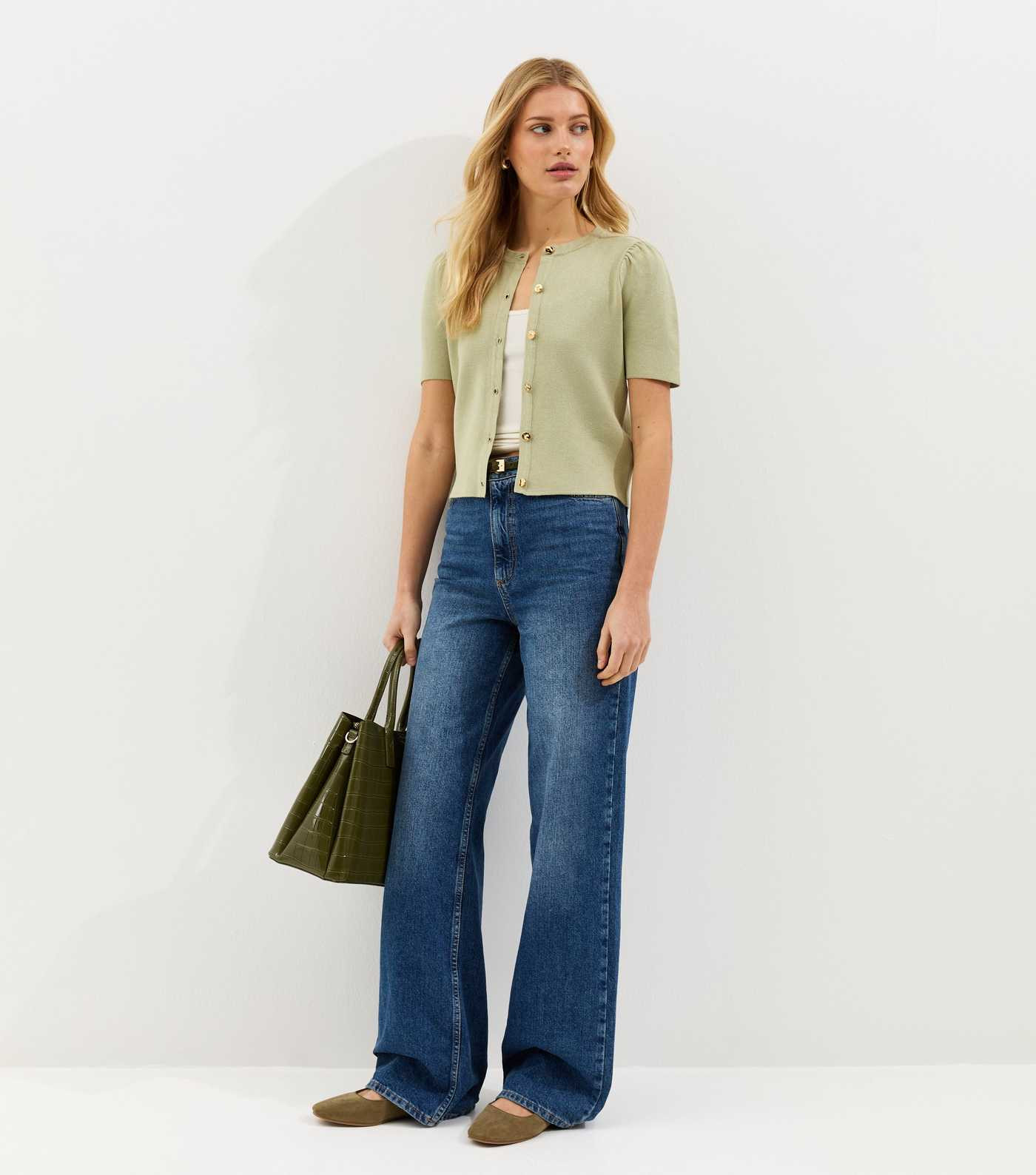 Light Green Lightweight Short Sleeve Cardigan | New Look | New Look (UK)