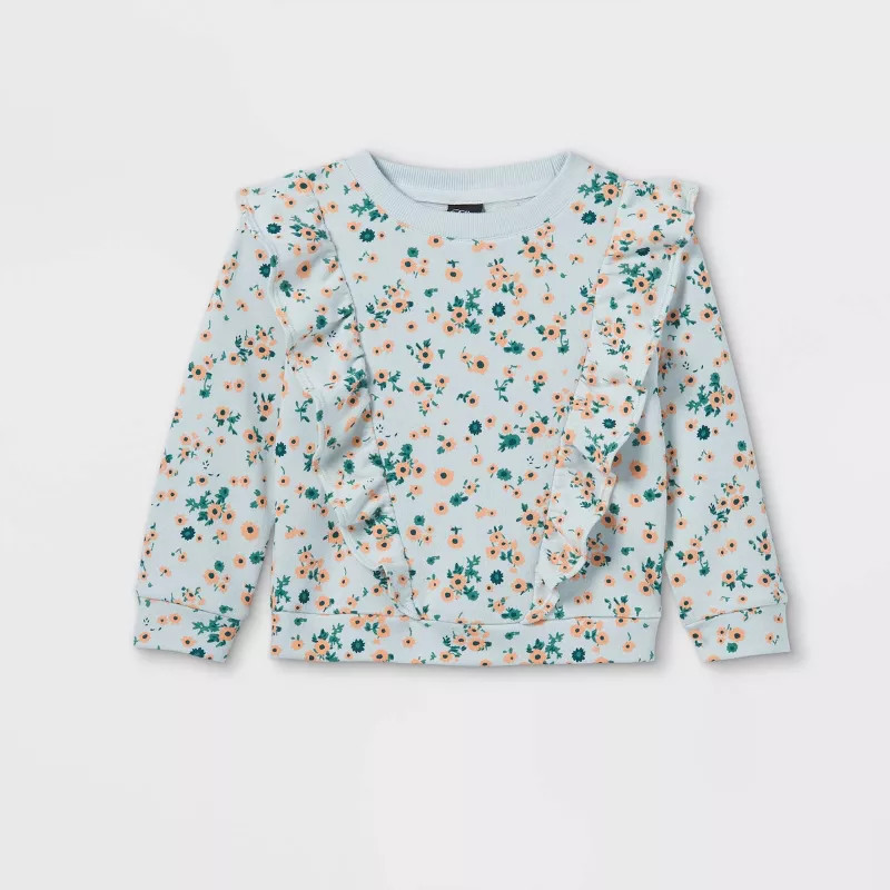 Toddler Girls' Ruffle Sweatshirt - art class™ | Target