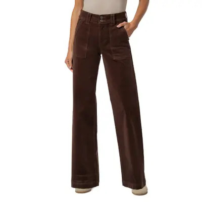 KUT from the Kloth Jodi High Waist Straight Leg Corduroy Utility Pants in Eggplant at Nordstrom, Size 8 | Nordstrom